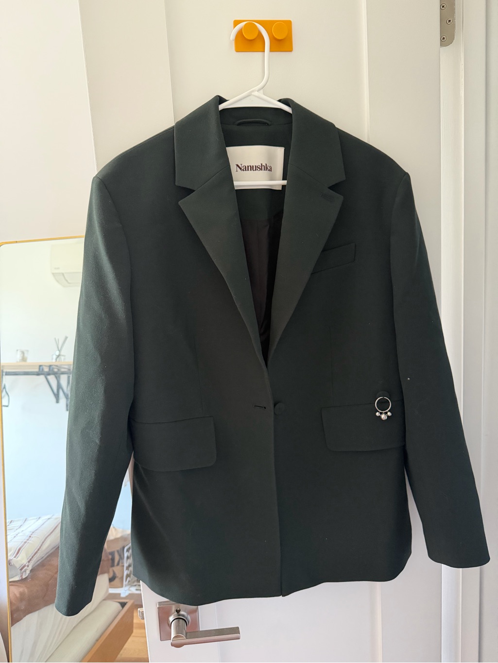 Nanushka Forest Green Tailored Oversized Blazer